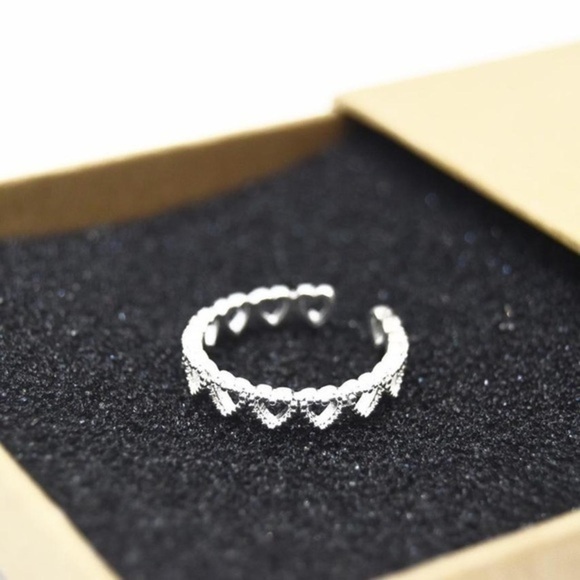 Silver Mini Heart Ring - Picture 2 of 4
